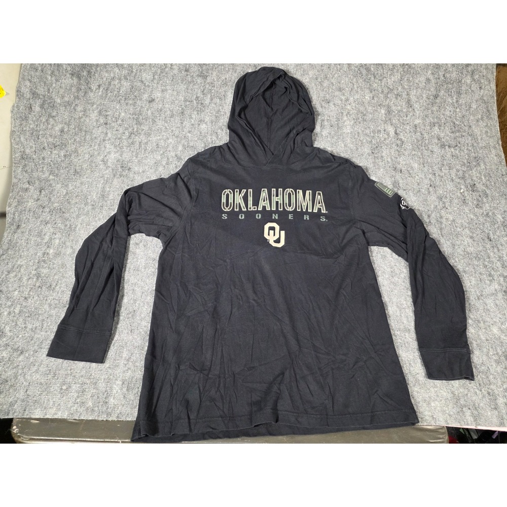 Oklahoma Sooners Hoodie Mens XL Black Colosseum OHT Military Appreciation Shirt